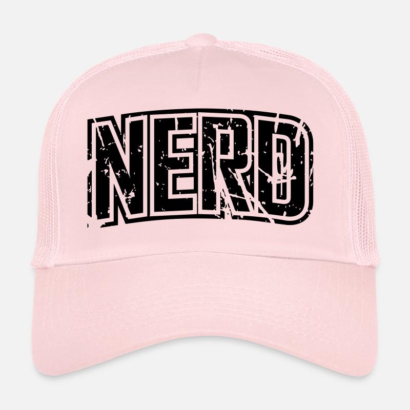 Nerd vintage distressed lettering Trucker Cap