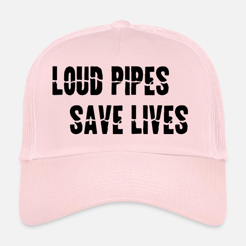 Motorcycle LOUD PIPES SAVE LIVES Gift Trucker Cap
