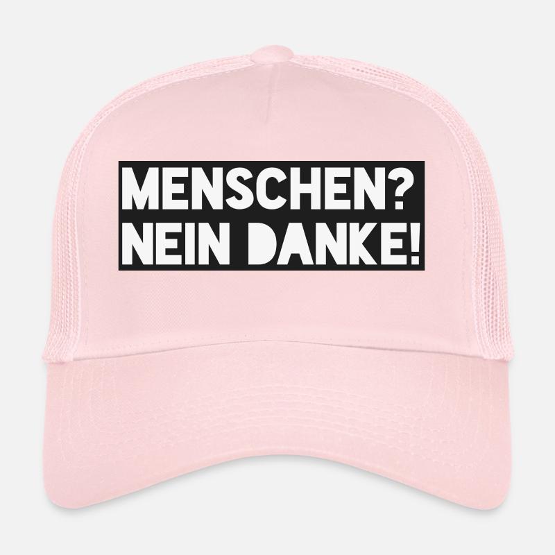 Menschen? Nein danke - Trucker Cap - Hellrosa