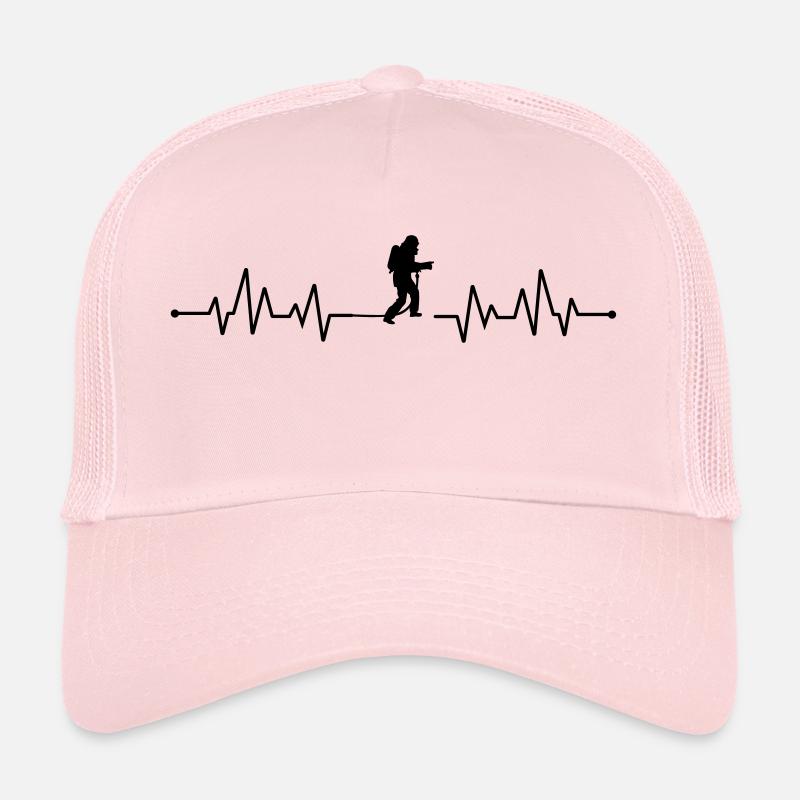 pompier rythme cardiaque Casquette trucker 