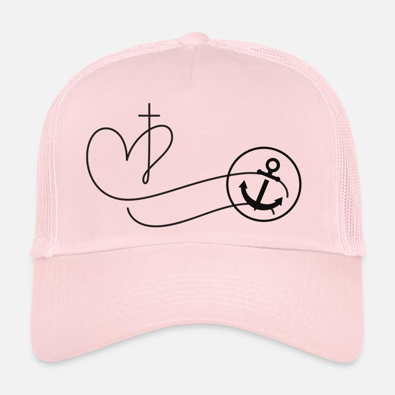 Glaube liebe Hoffnung- anpassbar - Trucker Cap - Hellrosa