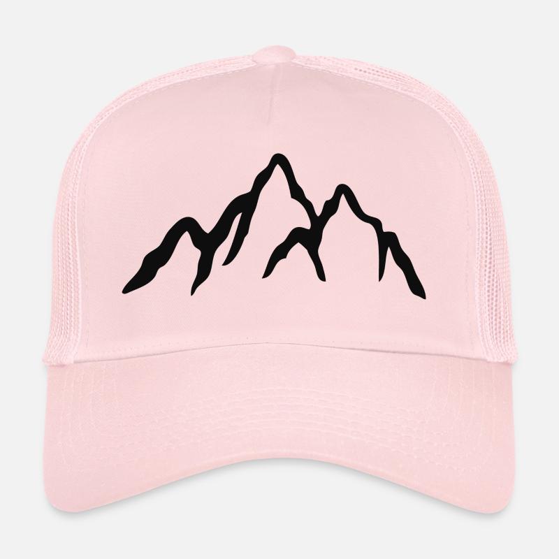 montagne - Casquette trucker  - rose pâle