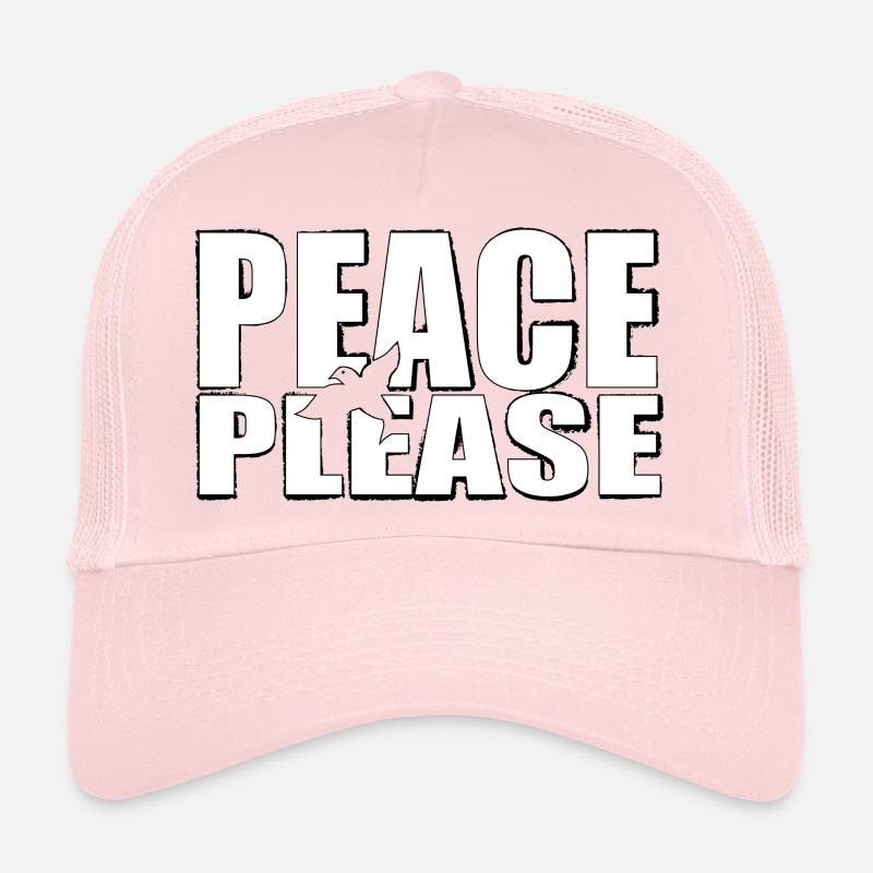 Peace please weiss schmutziger Rand Trucker Cap