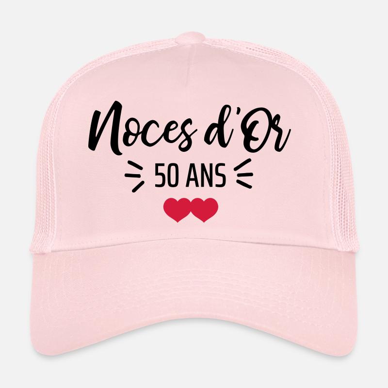 noces d'Or - Casquette trucker  - rose pâle