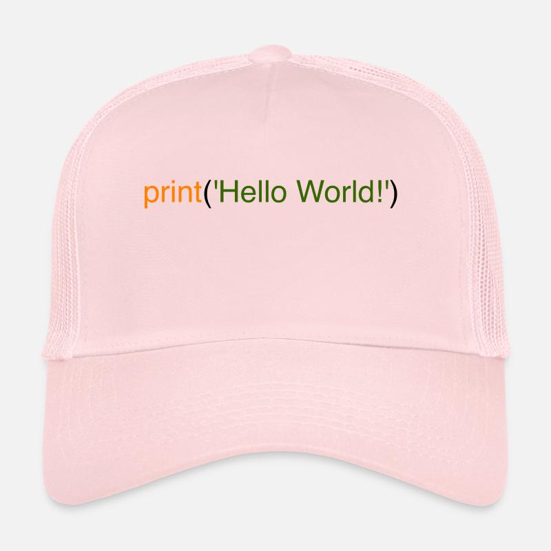 Bonjour le monde Python Casquette trucker 