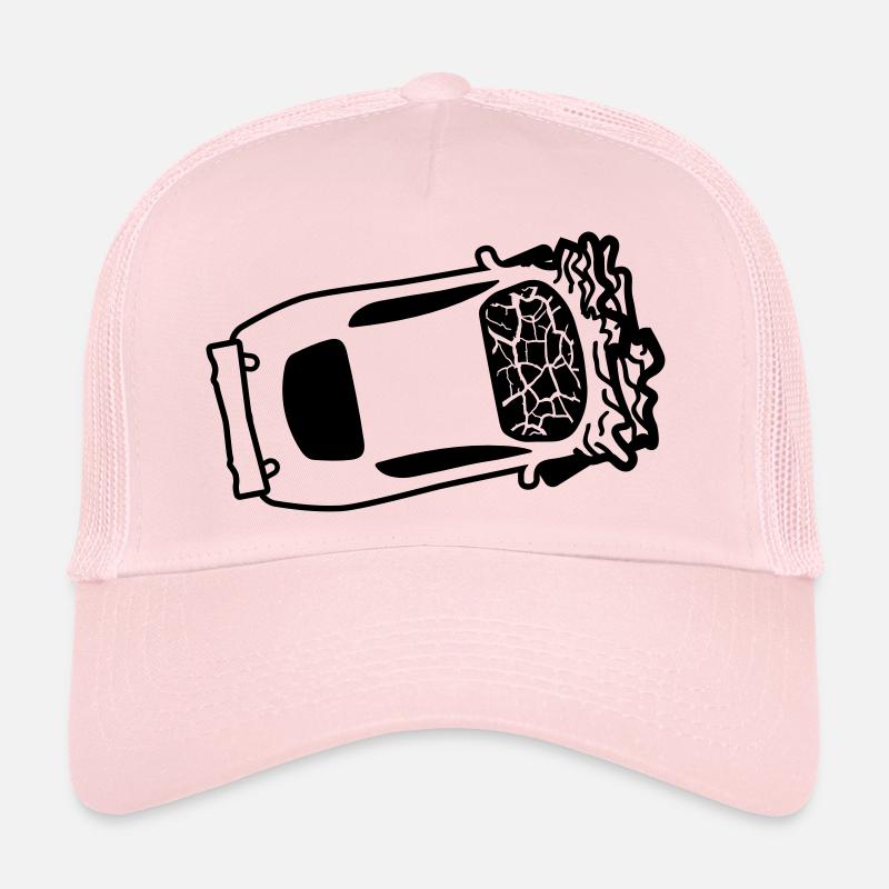accident crash total damage crushed dents broken s Trucker Cap