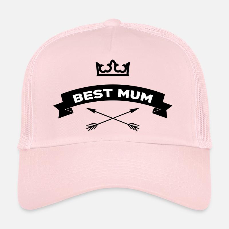 Best Mom - Mother's Day - Trucker Cap - pale pink