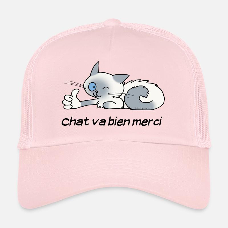 Cat is fine - Trucker Cap - pale pink