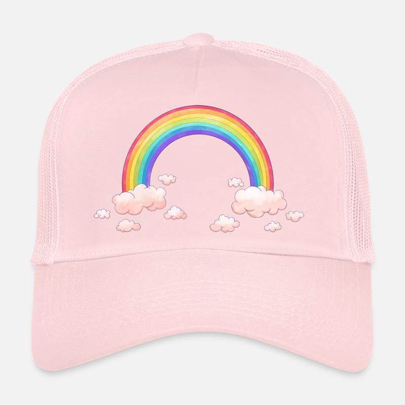Rainbow dream with clouds Trucker Cap