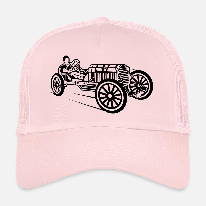 Oldtimer Race / Classic Race Car 01_black - Trucker Cap - pale pink