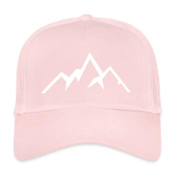 Montagnes Montagne - Casquette trucker  - rose pâle - Devant
