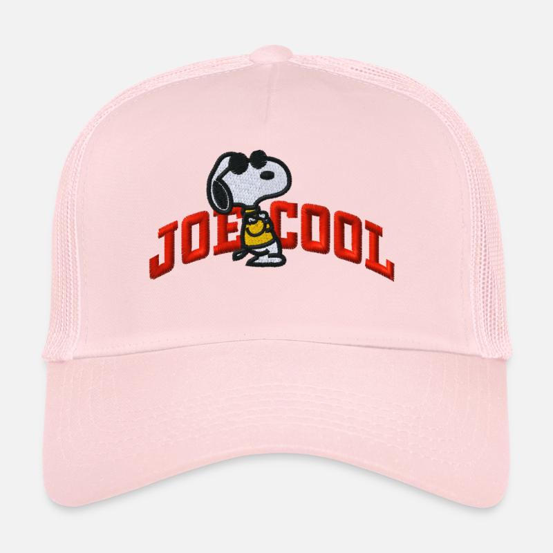 Peanuts Snoopy Joe Cool Gafas de sol Stick - Gorra de camionero - rosa claro