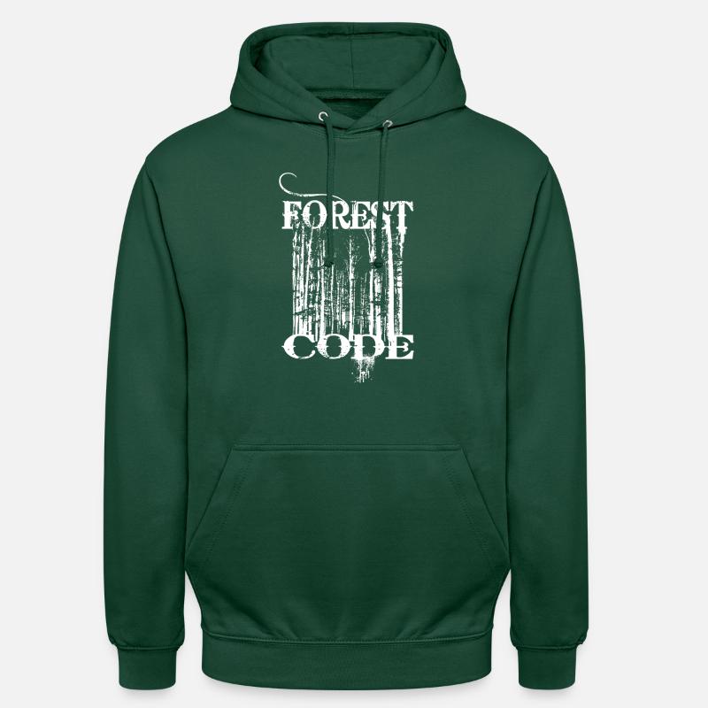 Code forestier - Sweat-shirt à capuche unisexe - vert bouteille