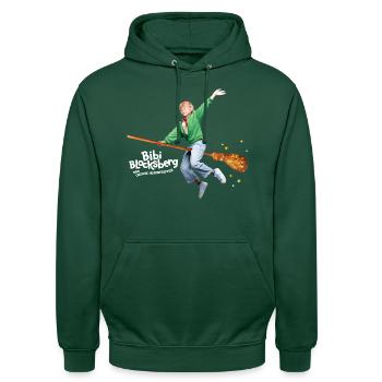 Bibi Blocksberg Film Bibi Fliegt Auf Kartoffelbrei - Unisex Hoodie - Flaschengrün - Vorne - Alina (178cm) & Michal (187cm)