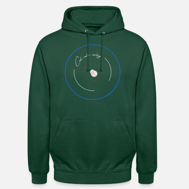 Le curling est le plus cool - Sweat-shirt à capuche unisexe - vert bouteille