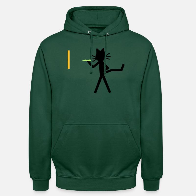 Katze Kittycat dartet - Unisex Hoodie - Flaschengrün