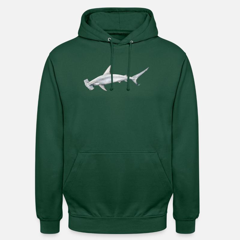 requin Martillon - requin-marteau - Réquin - Sweat-shirt à capuche unisexe - vert bouteille