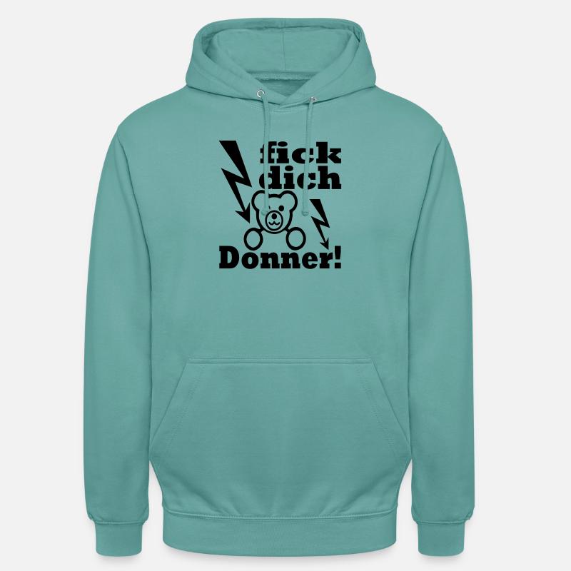 fick dich donner - Unisex Hoodie - Pastelltürkis
