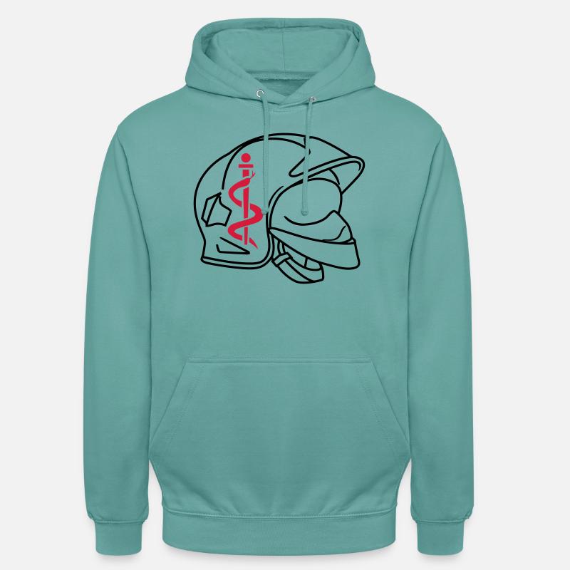 ISP pompier - Sweat-shirt à capuche unisexe - turquoise pastel
