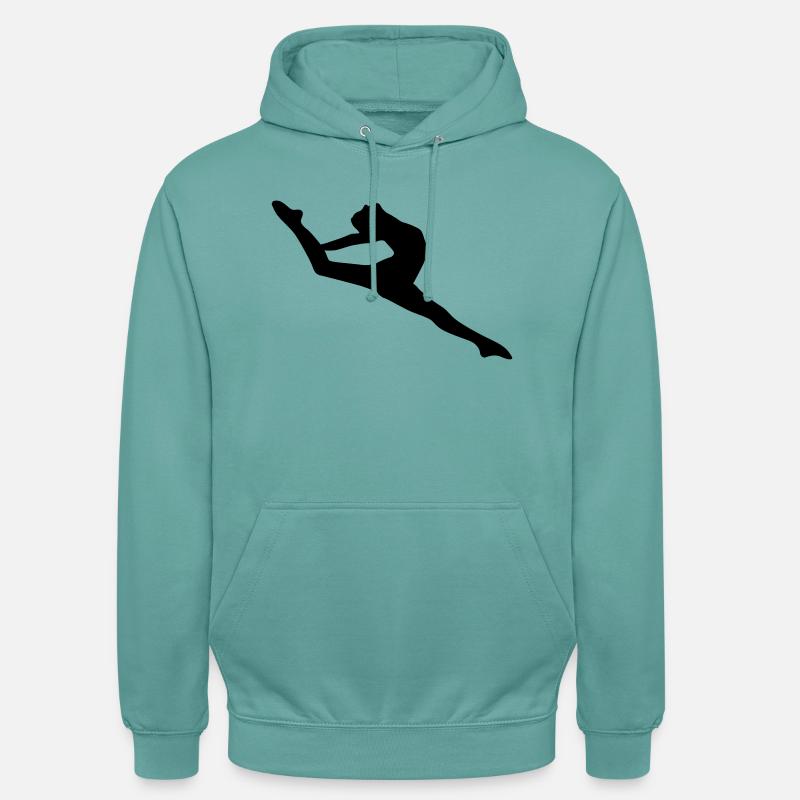 Danseuse de ballet vecteur Silhouette - Sweat-shirt à capuche unisexe - turquoise pastel