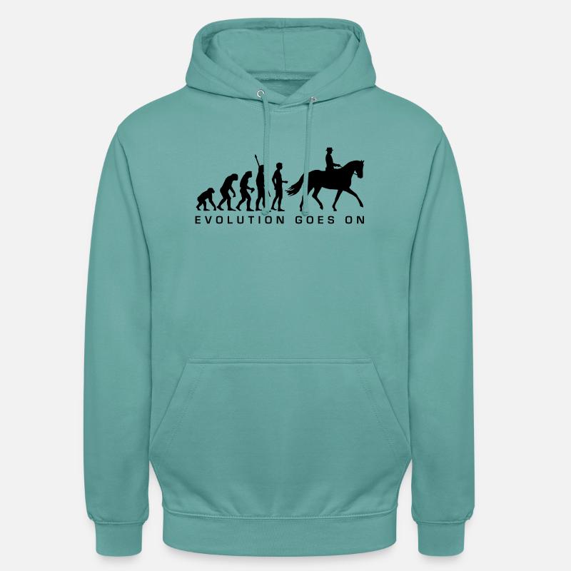evolution_reiter_b - Sweat-shirt à capuche unisexe - turquoise pastel