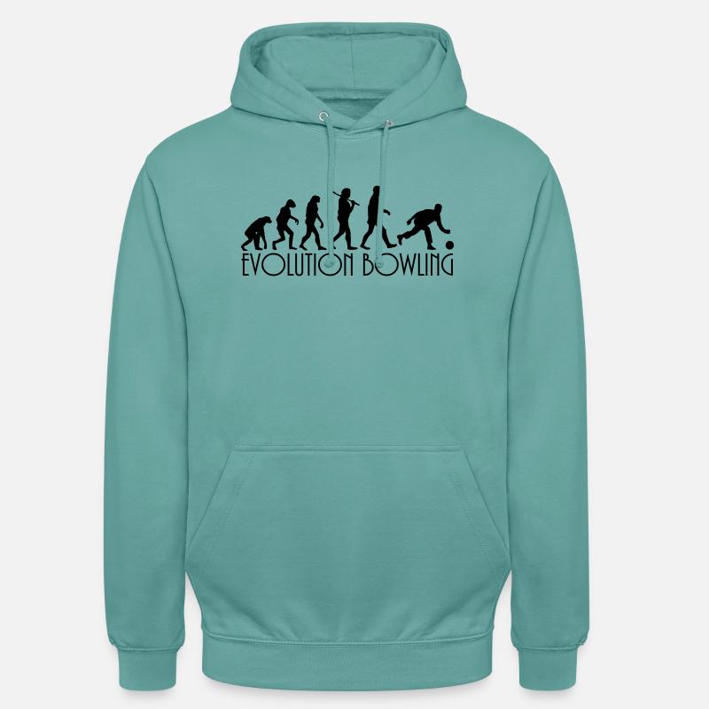 évolution Bowling - Sweat-shirt à capuche unisexe - turquoise pastel