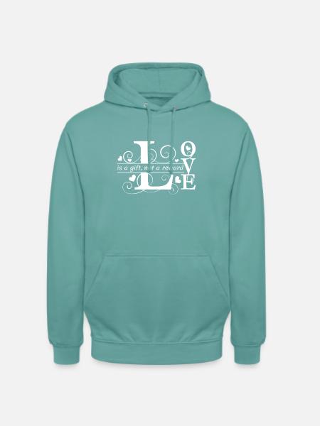 Liebe ist ein Geschenk - Unisex Hoodie - Pastelltürkis