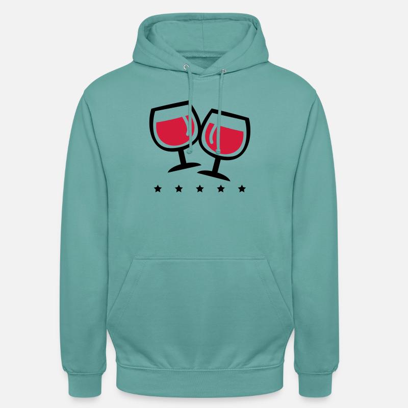 wein_symbol_pp2 - Sweat-shirt à capuche unisexe - turquoise pastel