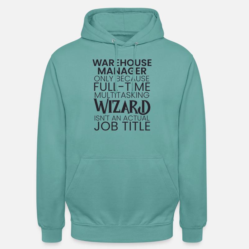 Assistant multitâche du gestionnaire d’entrepôt - Sweat-shirt à capuche unisexe - turquoise pastel