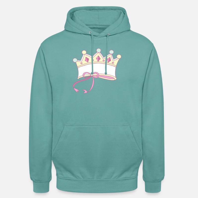 Couronne inscriptible - Sweat-shirt à capuche unisexe - turquoise pastel