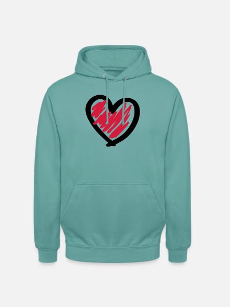 Cool Heart - Unisex Hoodie - Pastelltürkis