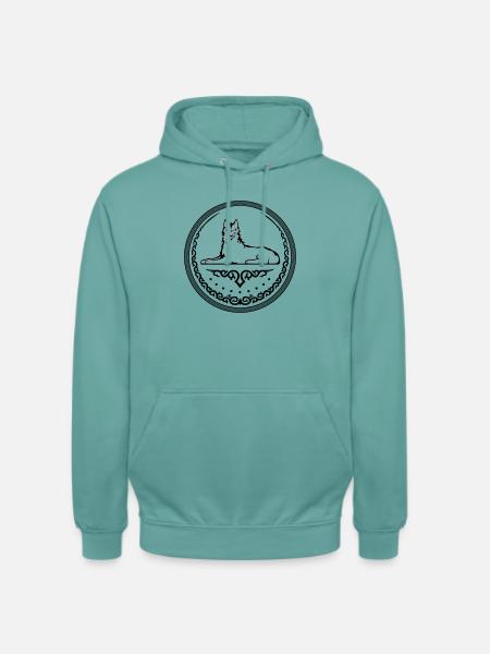 Ichkerian Wolf - Unisex Hoodie - pastel turquoise