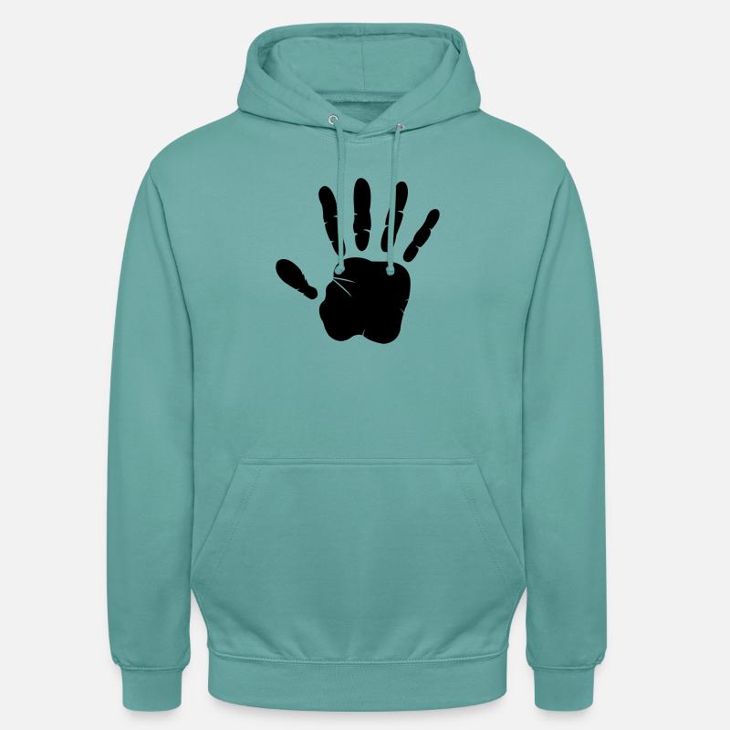 hand - Sweat-shirt à capuche unisexe - turquoise pastel