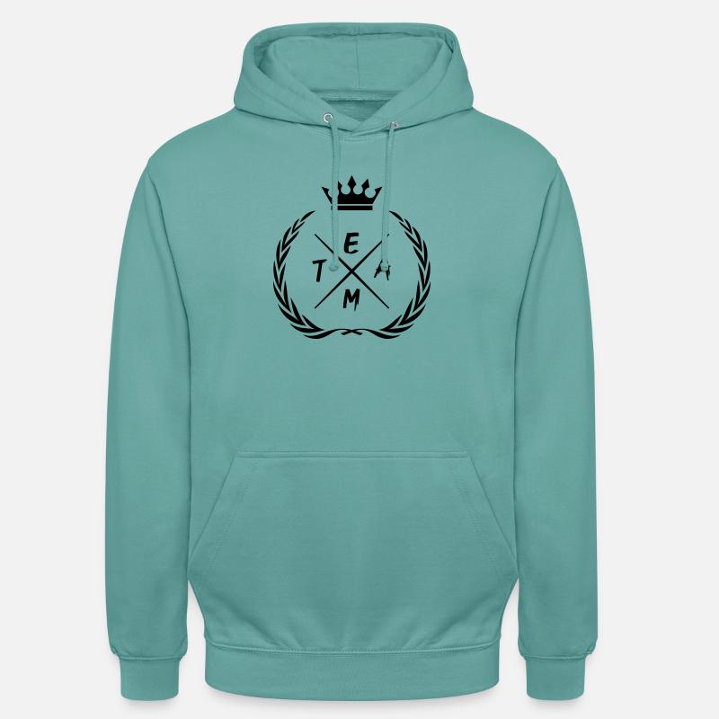 Équipe 1 - Sweat-shirt à capuche unisexe - turquoise pastel
