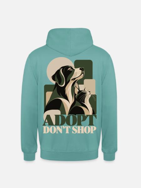 Adopt Don’t Shop Dog & Cat - Unisex Hoodie - Pastelltürkis