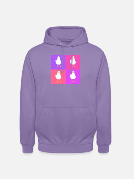 MeinsMeinsMeins - rosa Möwen Pop up - Unisex Hoodie - Lavendel
