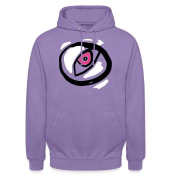 Oeil - Symbolisme - Sweat-shirt à capuche unisexe - lavande - Devant - Alina (178cm) & Michal (187cm)