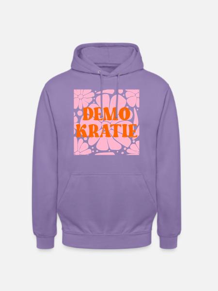 Blumen Verantwortung Demokratie - Unisex Hoodie - Lavendel