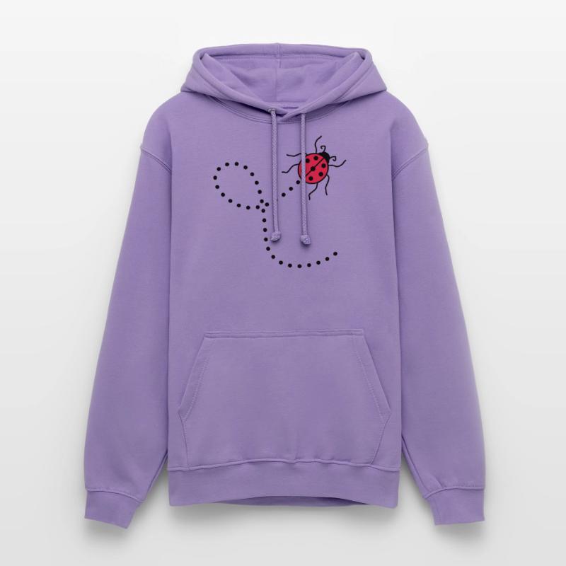 line dashed path path ladybug small sues Unisex Hoodie
