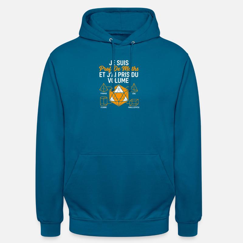 Prof de Maths prend du Volume - Sweat-shirt à capuche unisexe - bleu profond