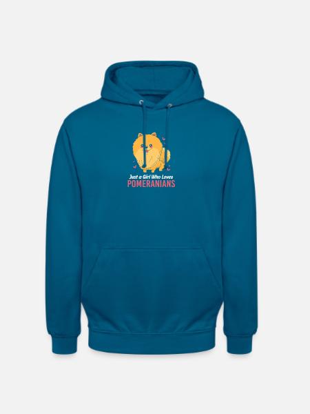 Pomeranian Zwergspitz Hund - Unisex Hoodie - Tiefseeblau 