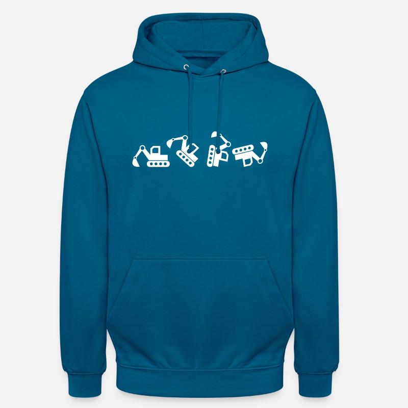 Bagger Baggerfahrer baggern Bauarbeiter Geschenk - Unisex Hoodie - Tiefseeblau 
