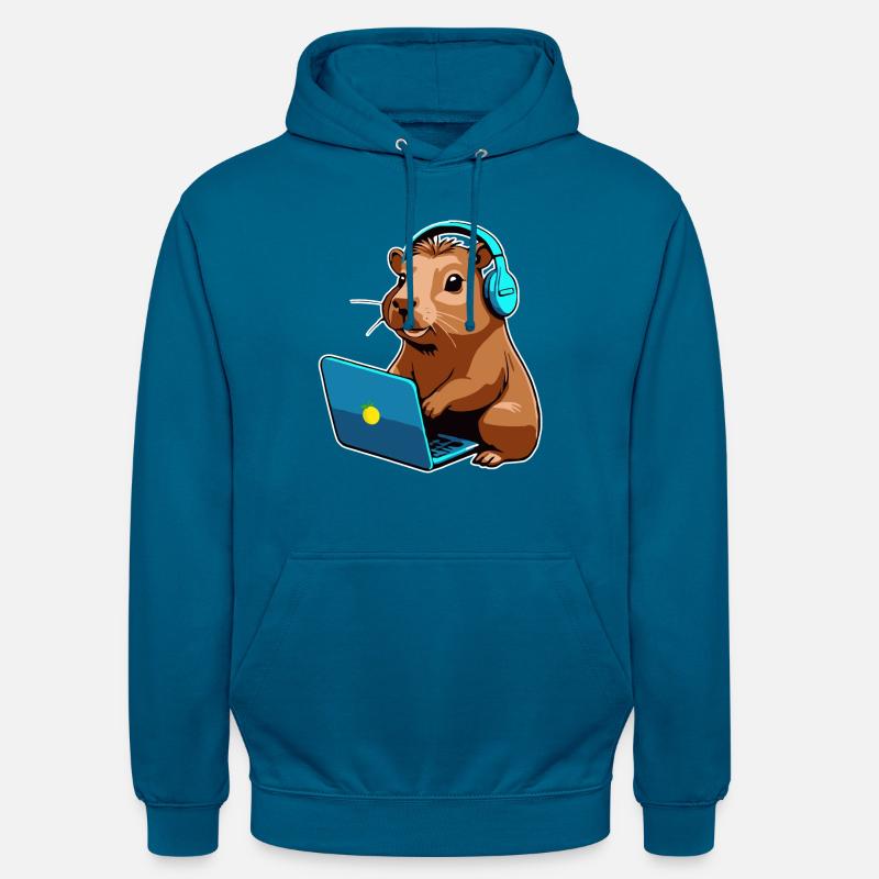 Capybara Programmierer Coder Computer - Unisex Hoodie - Tiefseeblau 