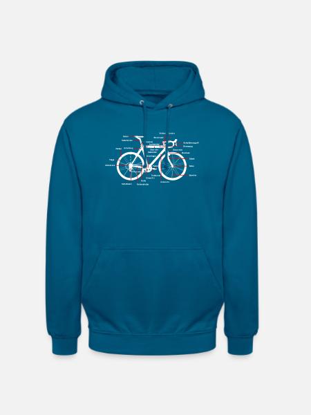 Rennrad Teile - Unisex Hoodie - Tiefseeblau