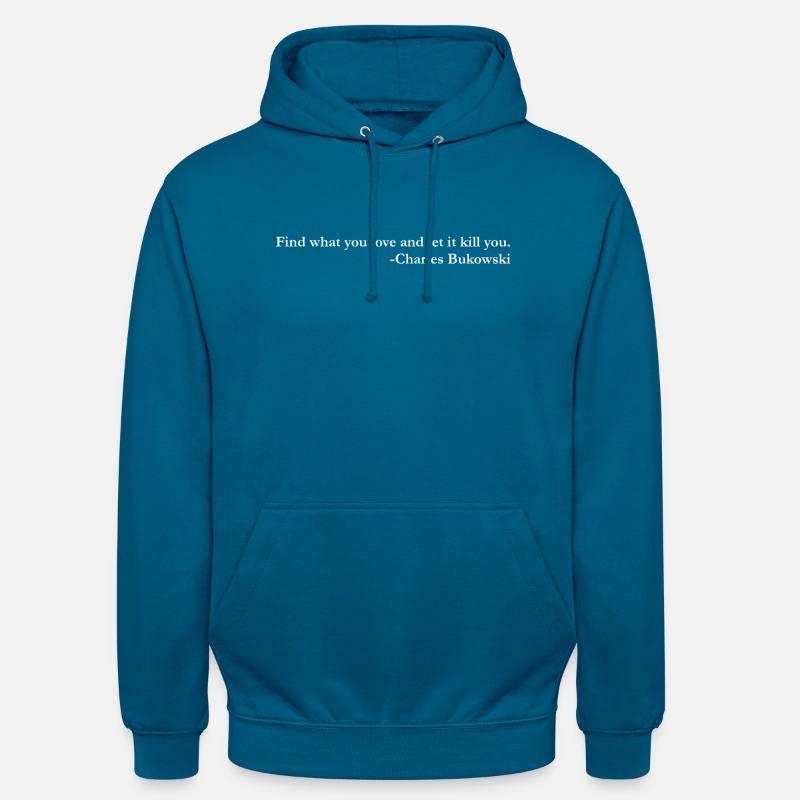 bukowski blanc - Sweat-shirt à capuche unisexe - bleu profond 