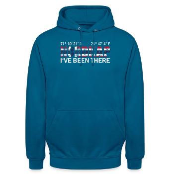 Nordkap Norwegen - Unisex Hoodie - Tiefseeblau  - Vorne - Alina (178cm) & Michal (187cm)