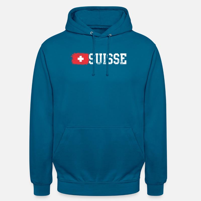 Drapeau suisse Badge Suisse - Sweat-shirt à capuche unisexe - bleu profond