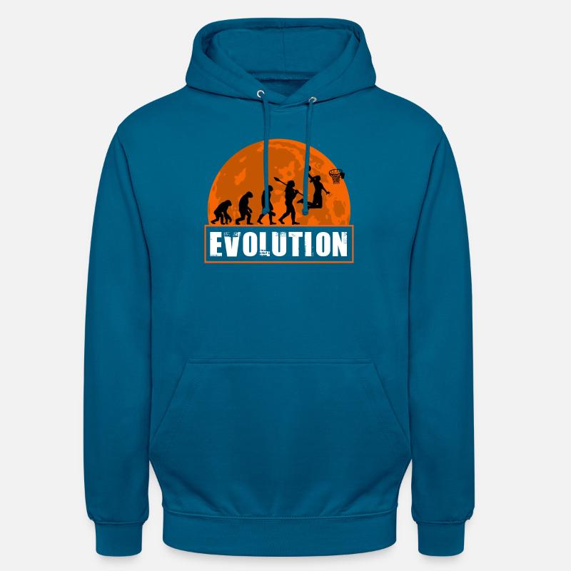 Basketball Evolution Player Dunking Silhouette - Unisex Hoodie - deep sea blue 