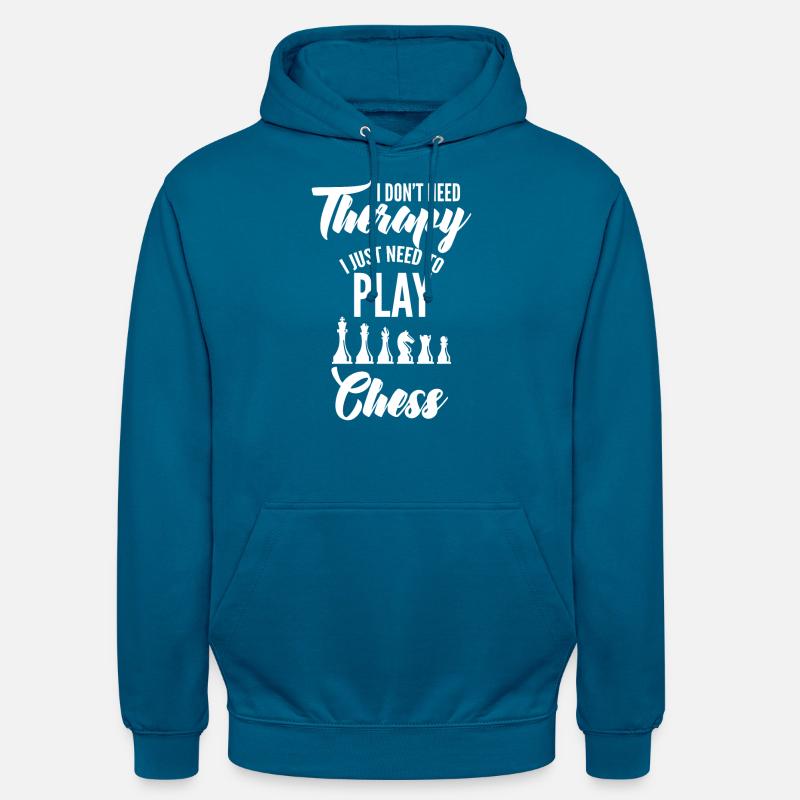 Echecs - Echecs - Echecs - Thérapie - Sweat-shirt à capuche unisexe - bleu profond 