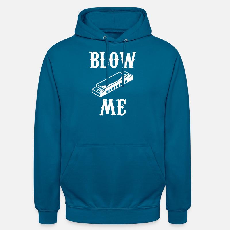 harmonica - harmonica player - harmonica - Unisex Hoodie - deep sea blue